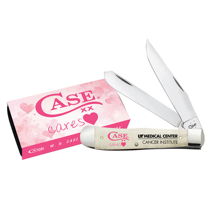W.R. Case XX Knives Trapper UT Cancer Institute Natural Bone AWUT54CI Pocket Knife