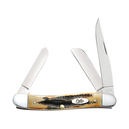 W.R. Case XX Knives Medium Stockman Covered Bridge BoneStag Stainless Pocket Knife WTC18CB