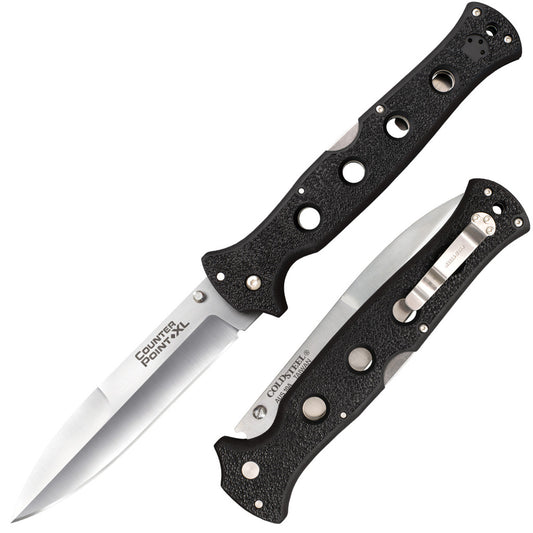 Cold Steel, Inc.™ Counter Point XL Lockback 10AA Black Griv-Ex AUS10A Stainless Steel Pocket Knife