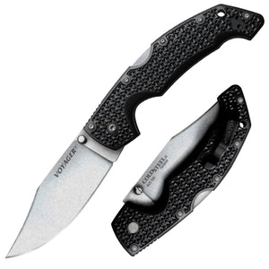 Cold Steel, Inc.™ Large Voyager Lockback 29AC Black Griv-Ex AUS10A Stainless Steel Pocket Knife