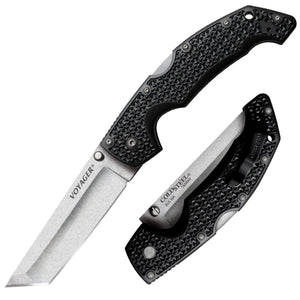 Cold Steel, Inc.™ Large Voyager Lockback 29AT Black Griv-Ex AUS10A Stainless Steel Pocket Knife