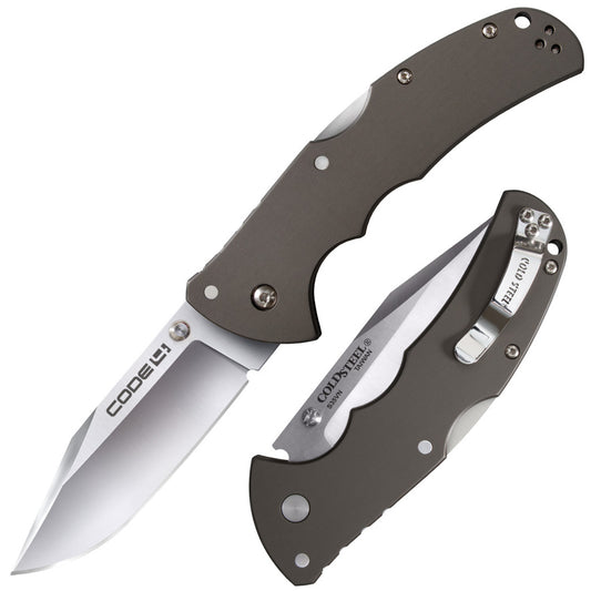 Cold Steel, Inc.™ Code 4 Lockback 58PC Metal Grey 6061 Aluminum CPM S35VN Stainless Steel Pocket Knife