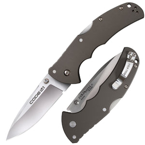 Cold Steel, Inc.™ Code 4 Lockback 58PS Metal Grey 6061 Aluminum CPM S35VN Stainless Steel Pocket Knife