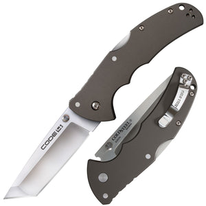 Cold Steel, Inc.™ Code 4 Lockback 58PT Metal Grey 6061 Aluminum CPM S35VN Stainless Steel Pocket Knife