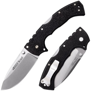 Cold Steel, Inc.™ 4-Max Scout Lockback 62RQ Black Griv-Ex AUS10A Stainless Steel Pocket Knife