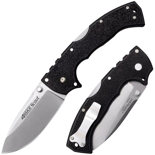 Cold Steel, Inc.™ 4-Max Scout Lockback 62RQ Black Griv-Ex AUS10A Stainless Steel Pocket Knife