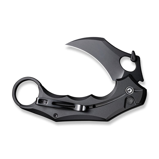 CIVIVI Knives™ Incisor II Button Lock Karambit C16016B-1 Black Aluminum Nitro-V Stainless Steel Pocket Knife