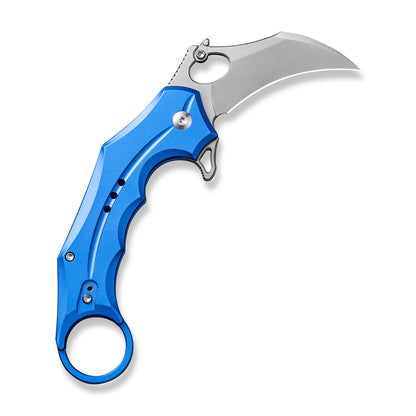CIVIVI Knives™ Incisor II Button Lock Karambit C16016B-2 Bright Blue Aluminum Nitro-V Stainless Steel Pocket Knife