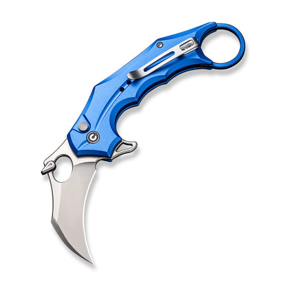 CIVIVI Knives™ Incisor II Button Lock Karambit C16016B-2 Bright Blue Aluminum Nitro-V Stainless Steel Pocket Knife
