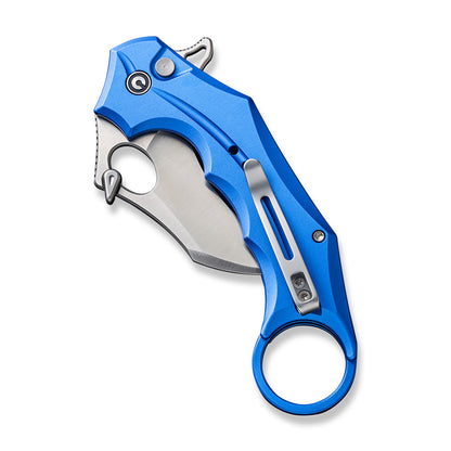 CIVIVI Knives™ Incisor II Button Lock Karambit C16016B-2 Bright Blue Aluminum Nitro-V Stainless Steel Pocket Knife