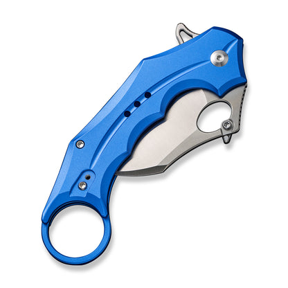CIVIVI Knives™ Incisor II Button Lock Karambit C16016B-2 Bright Blue Aluminum Nitro-V Stainless Steel Pocket Knife