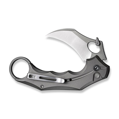 CIVIVI Knives™ Incisor II Button Lock Karambit C16016B-3 Gray Aluminum Nitro-V Stainless Steel Pocket Knife