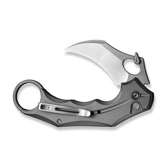 CIVIVI Knives™ Incisor II Button Lock Karambit C16016B-3 Gray Aluminum Nitro-V Stainless Steel Pocket Knife