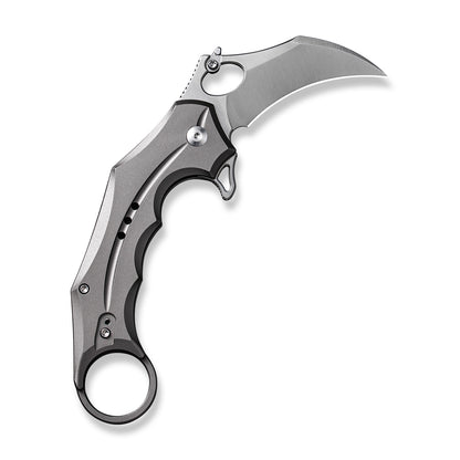 CIVIVI Knives™ Incisor II Button Lock Karambit C16016B-3 Gray Aluminum Nitro-V Stainless Steel Pocket Knife