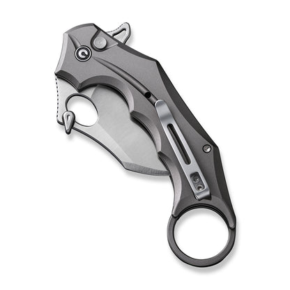 CIVIVI Knives™ Incisor II Button Lock Karambit C16016B-3 Gray Aluminum Nitro-V Stainless Steel Pocket Knife