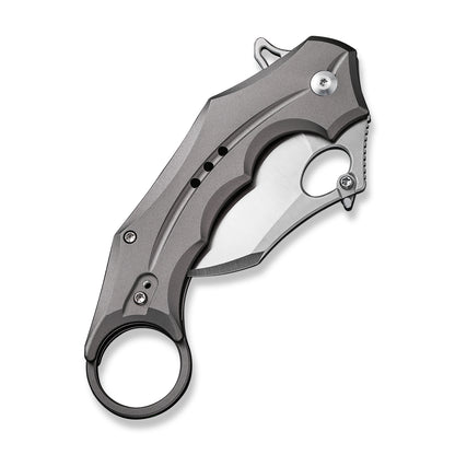 CIVIVI Knives™ Incisor II Button Lock Karambit C16016B-3 Gray Aluminum Nitro-V Stainless Steel Pocket Knife