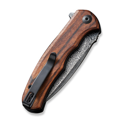 CIVIVI Knives™ Mini Praxis Liner Lock C18026C-DS1 Guibourtia Wood Damascus Pocket Knife