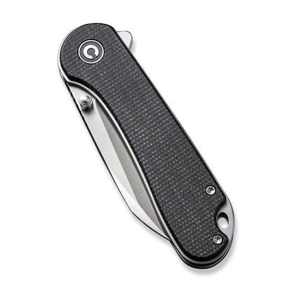 CIVIVI Knives™ Elementum Liner Lock C18062AF-3 Black Canvas Micarta Nitro-V Stainless Steel Pocket Knife