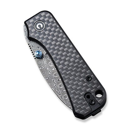 CIVIVI Knives™ Baby Banter Liner Lock C19068S-DS1 Black Twill Carbon Fiber & Black G10 Damascus Pocket Knife