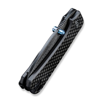CIVIVI Knives™ Baby Banter Liner Lock C19068S-DS1 Black Twill Carbon Fiber & Black G10 Damascus Pocket Knife