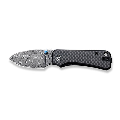 CIVIVI Knives™ Baby Banter Liner Lock C19068S-DS1 Black Twill Carbon Fiber & Black G10 Damascus Pocket Knife