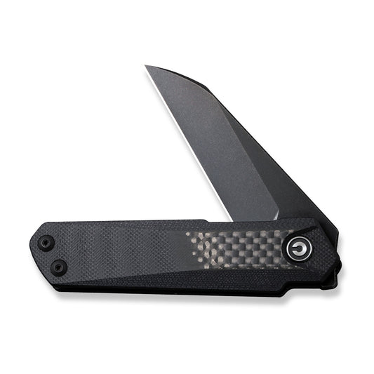 CIVIVI Knives™ Ki-v Plus Liner Lock C20005B-3 Twill Carbon Fiber On Black G10 Nitro-V Stainless Steel Pocket Knife