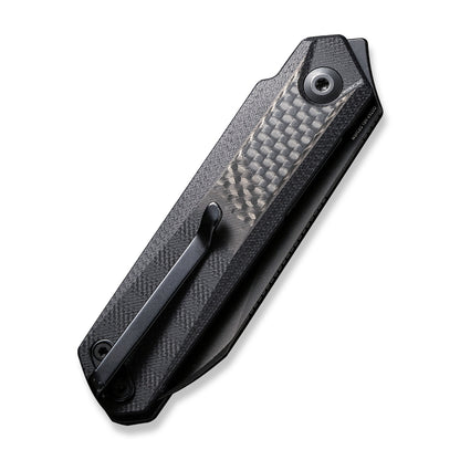 CIVIVI Knives™ Ki-v Plus Liner Lock C20005B-3 Twill Carbon Fiber On Black G10 Nitro-V Stainless Steel Pocket Knife