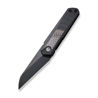CIVIVI Knives™ Ki-v Plus Liner Lock C20005B-3 Twill Carbon Fiber On Black G10 Nitro-V Stainless Steel Pocket Knife