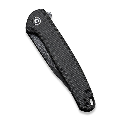 CIVIVI Knives™ Mini Sandbar Liner Lock C20011-DS1 Black Micarta Damascus Steel Pocket Knife