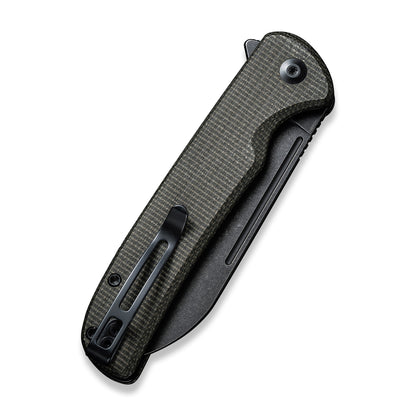 CIVIVI Knives™ Chevalier Button Lock C20022-2 Dark Green Micarta 14C28N Stainless Steel Pocket Knife