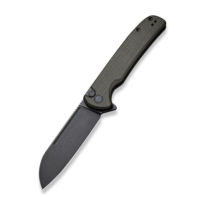 CIVIVI Knives™ Chevalier Button Lock C20022-2 Dark Green Micarta 14C28N Stainless Steel Pocket Knife