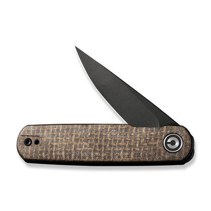 CIVIVI Knives™ Lumi Liner Lock C20024-5 Brown Burlap Micarta 14C28N Stainless Steel Pocket Knife