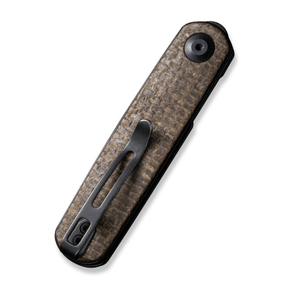 CIVIVI Knives™ Lumi Liner Lock C20024-5 Brown Burlap Micarta 14C28N Stainless Steel Pocket Knife