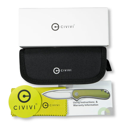 CIVIVI Knives™ Teraxe Frame Lock C20036-3 Black G10 and Stainless Steel Nitro-V Stainless Steel Pocket Knife