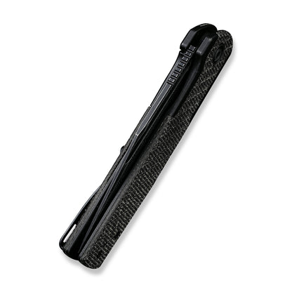 CIVIVI Knives™ Cachet Frame Lock C20041B-DS1 Black Stainless Steel and Dark Green Canvas Micarta Damascus Pocket Knife