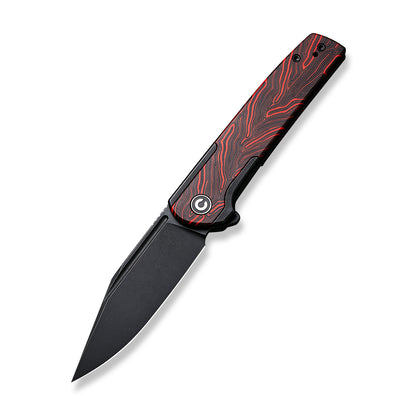 CIVIVI Knives™ Cachet Frame Lock C20041C-1 Stainless Steel With Red Ripple G10 Inlay 14C28N Stainless Steel Pocket Knife