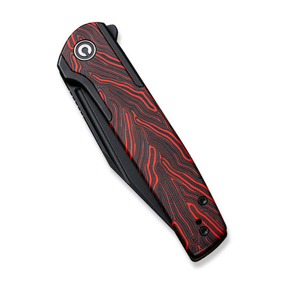CIVIVI Knives™ Cachet Frame Lock C20041C-1 Stainless Steel With Red Ripple G10 Inlay 14C28N Stainless Steel Pocket Knife