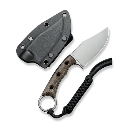 CIVIVI Knives™ Midwatch Fixed Blade C20059B-2 Brown Burlap Micarta N690 Stainless Steel Knife