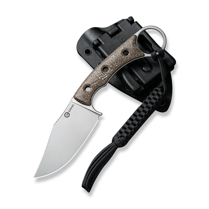 CIVIVI Knives™ Midwatch Fixed Blade C20059B-2 Brown Burlap Micarta N690 Stainless Steel Knife
