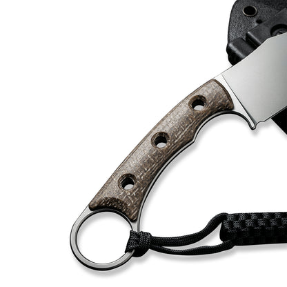 CIVIVI Knives™ Midwatch Fixed Blade C20059B-2 Brown Burlap Micarta N690 Stainless Steel Knife