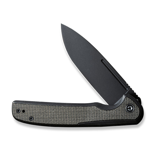 CIVIVI Knives™ Voltaic Frame Lock C20060-3 Dark Green Micarta and Black Stainless Steel 14C28N Stainless Steel Pocket Knife