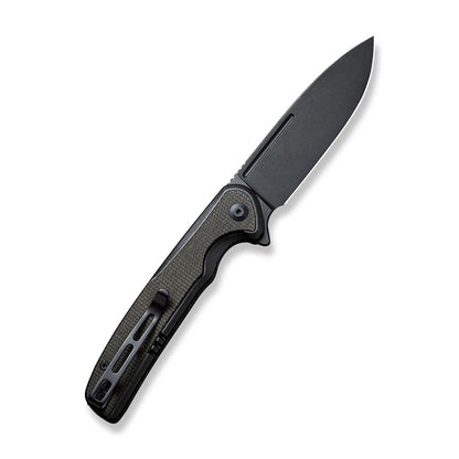 CIVIVI Knives™ Voltaic Frame Lock C20060-3 Dark Green Micarta and Black Stainless Steel 14C28N Stainless Steel Pocket Knife