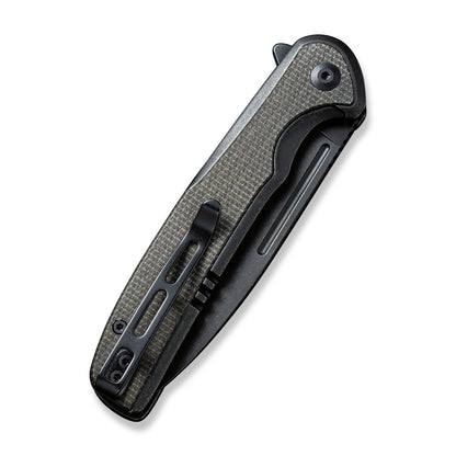 CIVIVI Knives™ Voltaic Frame Lock C20060-3 Dark Green Micarta and Black Stainless Steel 14C28N Stainless Steel Pocket Knife