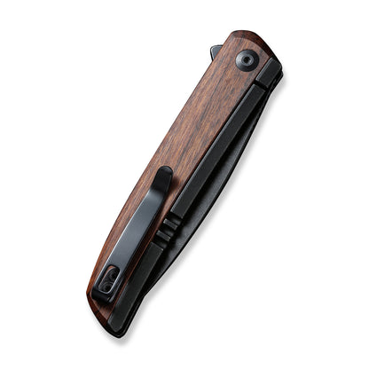CIVIVI Knives™ Savant Frame Lock C20063B-1 Cuibourtia Wood and Black Stainless Steel 14C28N Stainless Steel Pocket Knife