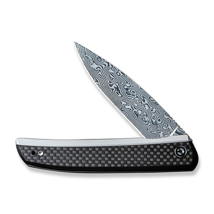 CIVIVI Knives™ Savant Frame Lock C20063-DS1 Carbon Fiber, Black G10 and Stainless Steel Damascus Steel Pocket Knife
