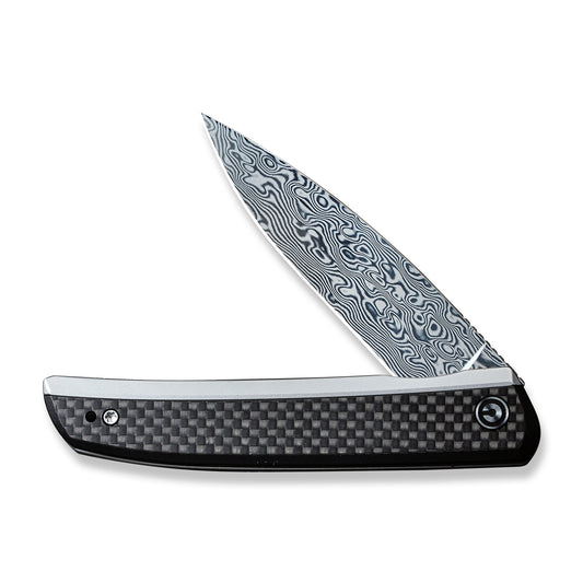CIVIVI Knives™ Savant Frame Lock C20063-DS1 Carbon Fiber, Black G10 and Stainless Steel Damascus Steel Pocket Knife