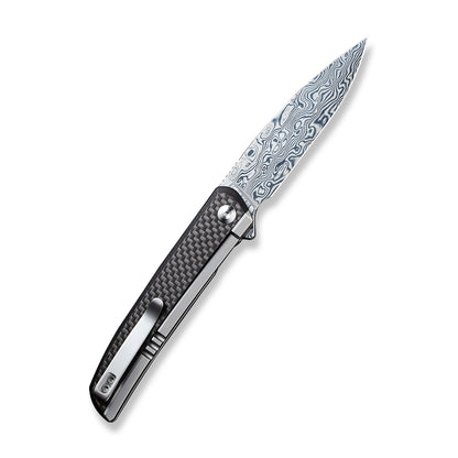CIVIVI Knives™ Savant Frame Lock C20063-DS1 Carbon Fiber, Black G10 and Stainless Steel Damascus Steel Pocket Knife