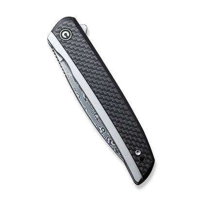 CIVIVI Knives™ Savant Frame Lock C20063-DS1 Carbon Fiber, Black G10 and Stainless Steel Damascus Steel Pocket Knife