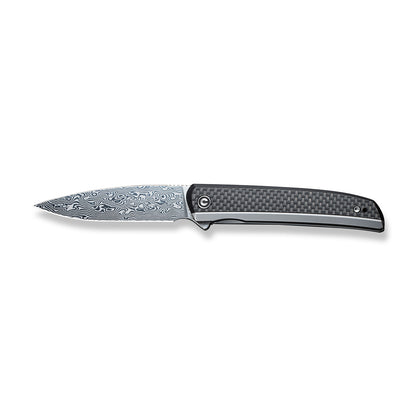 CIVIVI Knives™ Savant Frame Lock C20063-DS1 Carbon Fiber, Black G10 and Stainless Steel Damascus Steel Pocket Knife