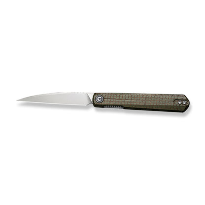 CIVIVI Knives™ Clavi Liner Lock C21019-3 Green Burlap Micarta Nitro-V Stainless Steel Pocket Knife